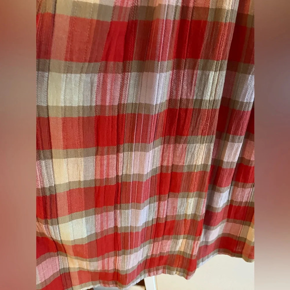 Ace & Jig Faye Picnic Red Plaid Surplus Midi Dress - Picture 6 of 10